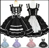 6 Typer Princess Girl Dress Halloween Victorian Gothic Lolita Dress Cosplay Kostym Skiktad Kvinnor Party Maid Dress Y0903