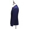 Men's Suits & Blazers (Jacket+Vest+Pants) Dark Blue Suit 3Piece Set Double Breasted Formal Attire For Business Meeting Wedding Men