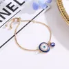 2021 Turkish Lucky Blue Crystal Evil Eye Bracelets For Women Handmade Gold Chains Fashion Jewelry Bracelet woman jewelrys