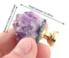 Factory Home Natural Amethyst Crystal Knobs Skåp Stone Pulls Gemstone Handtag för skåplådan Dresser Office LLF12083