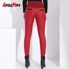 Pantalon d'hiver pour femme Femme Automne Casual Pantalon chaud pour femme Classique Taille élastique Grande taille Skinny Mode 210428