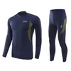 2021 Men Tactical Underwear Outdoor Sportswear Elastic Quick Torking Casual Sport Running Set Long Sleeve Top Pants Suit9430542