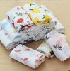 Couverture en tissu d'emmaillotage pour bébé Serviette de bain imprimée Double couches Gaze Wrapper Cartoon Serviettes Bébé Poussette Couvre Nursery Literie WMQ683