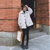 Women's Fur & Faux Winter Coat Women Casual Short Jacket Female Warm Thick Turn-Down Collar Solid Teddy White Outerwear Ladies Top Y411