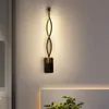 현대적인 미니멀리스트 벽 램프 거실 침실 침대 옆 램프 AC85-265V LED Sconce Black White Lamp 통로 조명 장식