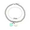 Mode T Bijoux Femmes Bracelet en perles en acier inoxydable Forever Love Enamel Rose Blue Heart Charms Pulsera Bracelets H1115