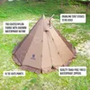 Tendas e abrigos onetigris rock fortaleza 46person tereepee para aventureiros caminhando acampamento 4 temporada fove4972874