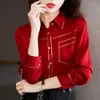 Moda blusa primavera escritório mulheres chiffon manga longa top venda casual 210520