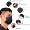 VS in voorraad Zwarte wegwerp gezichtsmaskers 3-laags bescherming Sanitair Outdoormasker met Earloop Mouth PM Voorkom DHL 24H-verzending Gratis snel