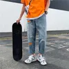 2021 New Baggy Men # 039; s rotto buco Cargo Jeans Moda Kpop Abbigliamento Harlan Jeans Streetwear Pantaloni Harajuku Pantaloni Jeans S-3XL X0621