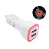 5V 2.1A LED Dual USB Car Charger Phone Input 12V 24V Power Adapter Universal Vehicle Cellphone Chargers for iPhone Samsung Xiaomi Huawei LG