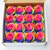 Colorful 25PCS/Box Soap rose Flowers Gift Flower Artificial Rose Decor Ornament gifts for Valentine'S Day Holding DIY Florals