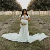 Maxi Maternity Gown Pregnancy Dress Photography Props Maternity Dresses for Photo Shoot Sexy Off Shoulder Pregnant Woman Clothes Q0713