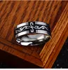 Anéis de casamento moda moda aço inoxidável renda timbo anel para casais e mulheres do presente de jóias punk simples 10238