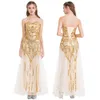 Angel-fashions femmes paillettes bretelles chérie Tulle clapet Gatsby robe de mariage Empire robe FBA-186255d