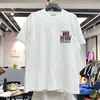 メンズTシャツIns Street Flame Robot文字印刷ショートファッションブランドラウンドネックプルオーバーコットンハーフスリーブTシャツ