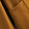 BLSQR Autunno Inverno Casual Solido Giacca Moda Donna Trench Coat in lana Abbigliamento da ufficio Donna Causale Cappotto lungo Capispalla 210430