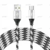 Micro Cabos 3FT Longa Nylon Premium Tipo USB Tipo-C Sync Sync Data Cabo de carregador para Samsung Galaxy S91M Smart Cellphone