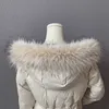 Donsjack bontkraag faux bontmutsen streep faux kraag sjaal afneembaar voor kinderen winter faux bont sjaal Q0828