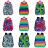 Fidget Backpack Rainbow Tie Dye Sensory Decompression Toy Push Bubbles Bag Purses Kids Adult Shoulder Bags Silicone Handbag Tote Christmas02xm