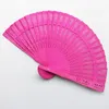 12pcs Chinese Wood Dance Fans Event Supplies Personalized Wedding Party Favor Giveaways Sandalwood Folding Hand Fan Open Size 34*20cm Showgirl Dancing Prop