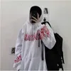 Распечатать длинные рукава пуловеры негабариты Harajuku Hoodie Plus размер зимней одежды толстовка мужчин женщин корейский стиль уличные вершины 211014