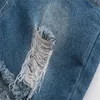 Maluch Lato Baby Dzieci Dziewczyny Ubrania 3D Kwiat Druku Bez Rękawów Wzburzyć Okrągły Szycie Sweter Koszulki Dżinsowe Spodnie Dziury 2 PC Zestaw bawełny 55 Z2
