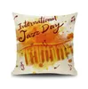 ピアノノートテーマピローケース17スタイルデジタルプリントピローケースミュージックノートジャズの装飾枕リーンクッションカバー