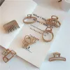 Wood Alloy Hair Claw Korean Japanese Style Hairpins Retro Hair Clips Simple Hair Accessories For Women Girl Party Jewelry Gift