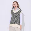 Women Vest Sweater Fashion Knitted Loose Vintage Female Waistcoat Chic Oversize Tops Clothes Outfit 210915