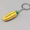 Fashion Simulation Corn Keychain Mini Food Plastic Pendant Keyring Geometric Simple PVC Phone Charm accessories