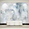 Carta da parati Carta da parati moderna personalizzata 3D Carta da parati murale in marmo con rilievo astratto blu TV sfondo