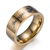 Klusterringar 1 Antik rostfritt stål Black Tube Army Marine Corps Men's Semper Fidelis Ring Jewelry2731
