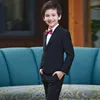 Knappe Pakken Blazer Kid's Groene Prom Wedding Boy Tuxedo Kinderkleding Set Leuke Formele Pak 2 stks (jas + Broek) Herenblazers