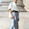 Sollinarry Casual Turtleneck Bat Sleeve Femmes T-shirt Mode Tops Famale Streetwear Solid Coton High Street Style 210709
