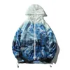 Men's Jackets Summer Panda Print Ultralight Hiking Jacket Men Breathable Camping Mens Windbreaker Hooded Sportswear Sun Protection