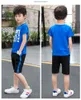 Erkek Giysileri Set Kısa Kollu T-shirt + Pantolon Yaz Çocuklar Boy Spor Takım Elbise Çocuk Giyim Kıyafetleri Genç 5 6 7 8 9 10 11 12 Yıl 210326