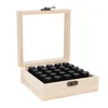 16 25 36 64 Slots Holz ätherisches Öl Aufbewahrungsbox Carry Organizer Flaschen Container Fall Boxen Bins205T