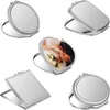 Metal Sublimation Makeup Mirror Foldable Double Faces Cosmetic Mirrors Outdoor Portable Pocket Mirro r Valentine Day Gift