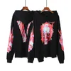 en Herfst Winter Street Hip Hop Flame Skull Hoodie