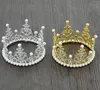 Crianças Aniversário Coroa Coroa Clipe de Prata Diamante Pérola Headwear Bebé Acessório Tiaras Kids Acessórios
