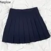 Neploe Japonais Mini Jupes Style Preppy Doux Plissé Fladas Mujer Taille Haute Mince Saia Mode All-match Jupe Femmes 95160 210422