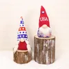 4. Juli USA Independence Day Gnome Plüschpuppen Partyzubehör Schwedischer handgemachter amerikanischer Flaggendruck Stehende gesichtslose Zwergpuppenveteranen