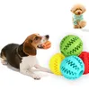 Evcil hayvan oyuncakları 5cm köpek interaktif elastikiyet topu doğal kauçuk sızan diş temiz topları kedi çiğneme interaktifoys wll415