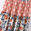 Zomer vrouwen bloem print tiered splicing jarretel midi jurk vrouwelijke mouwloze kleding casual dame losse vestido D7516 210430