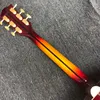 43 inches cherry sunburst Jumbo 200 acoustic guitar solid top flame maple real abalone inlays electric folk guitare acoustique rosewood fretboard butterfly tuners