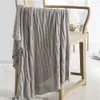 Couverture tricotée en bambou rafraîchissante d'été, couvre-lit rose vert gris pour climatiseur de bureau, couette de sieste, drap de lit en bambou