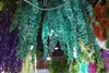 Decorative Flowers Elegant Artificial Flower Wisteria Vine 34CM Home Garden Wall Hanging DIY Rattan For Xmas Party Wedding Decoration RH88161