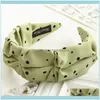 Инструменты ProductsMaller DOTS Print Head Band широко для женщин боевики для волос Совместные плиссированные ткани для волос Дамы головы головы для волос головы головы 1 d