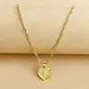 Lettre d'amour coeur pendentif colliers anglais collier initial chaînes en or pour les femmes mode bijoux cadeau volonté et sable